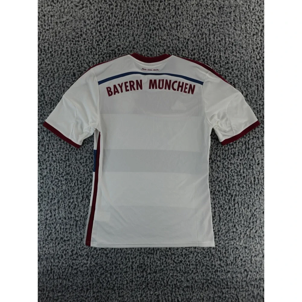 Adidas FC Bayern‎ Munich Soccer Jersey Climalite White Red Blue Men's 2014 Small